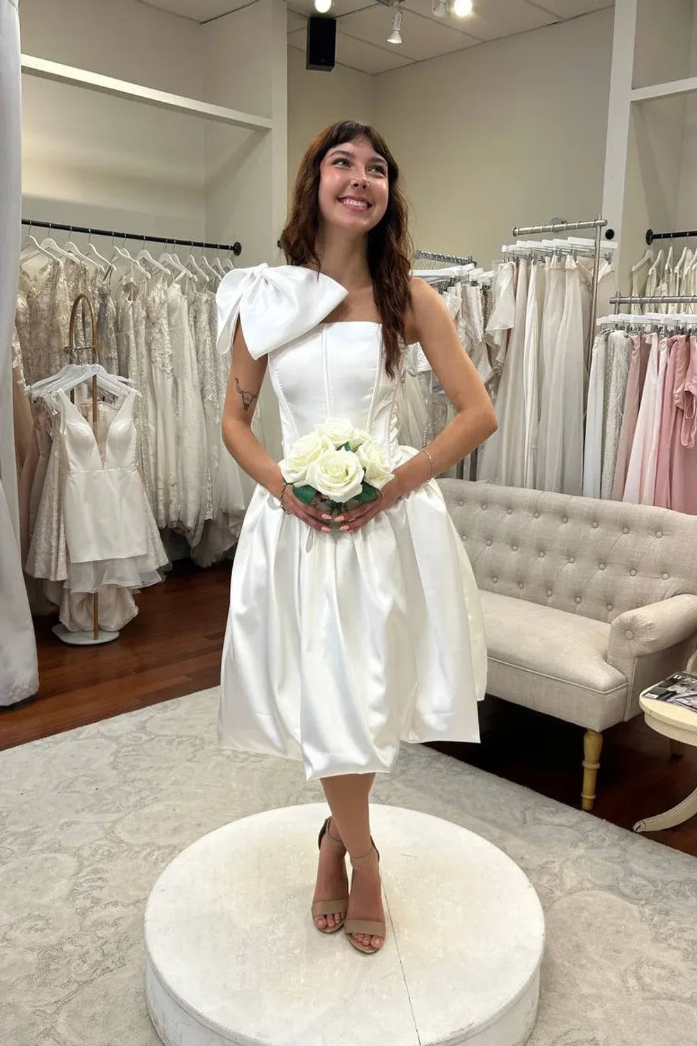 The Effortless Elegance of High Neck Short Wedding Dresses