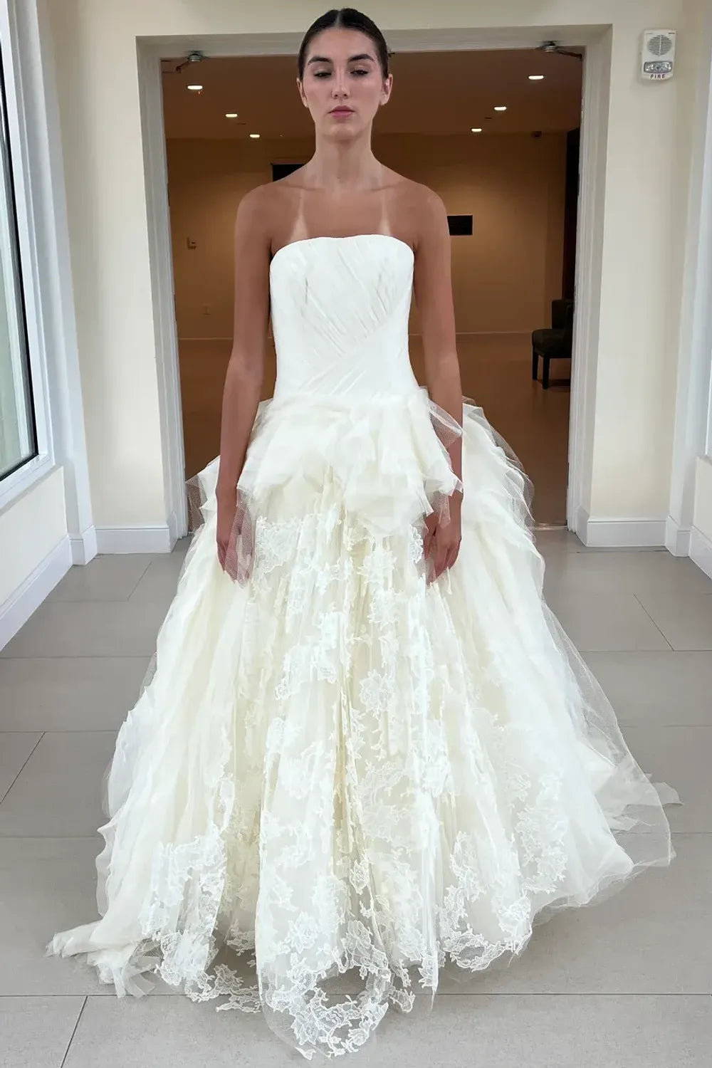 open lace back dress Vera Wang Bride Marion main image 0