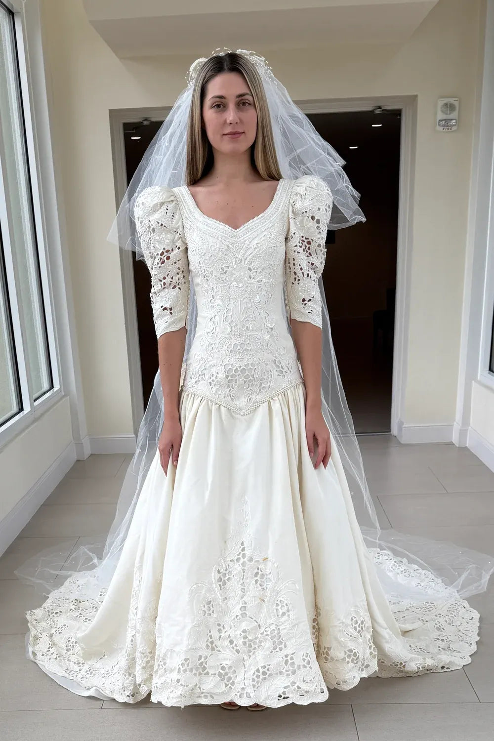 Eva Haynal Forsyth Custom with Veil and Headpiece 10