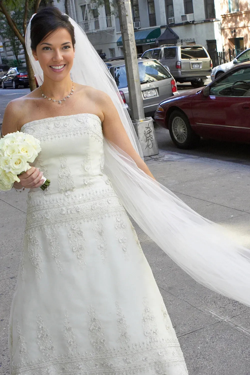 Lazaro A-line Wedding Dress with Veil LZ8143 0