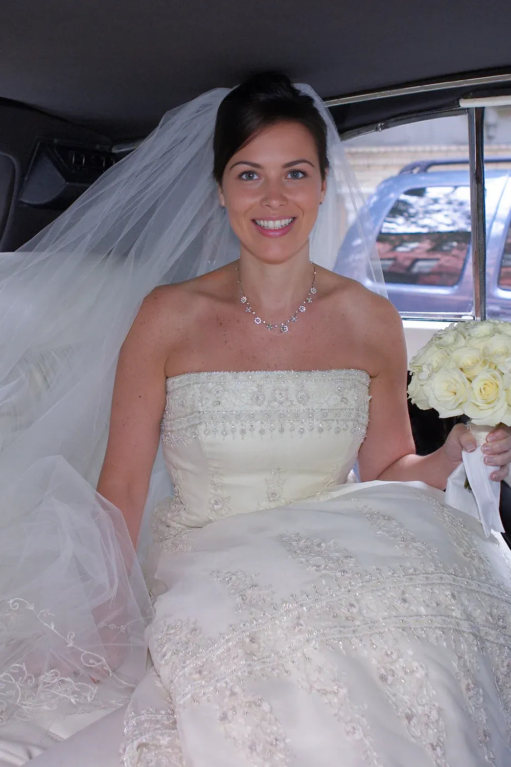 Lazaro A-line Wedding Dress with Veil LZ8143 1
