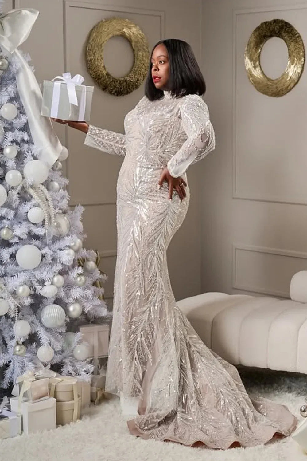 chinese dress ladies Women's White Lace Maxi Dress main image 0