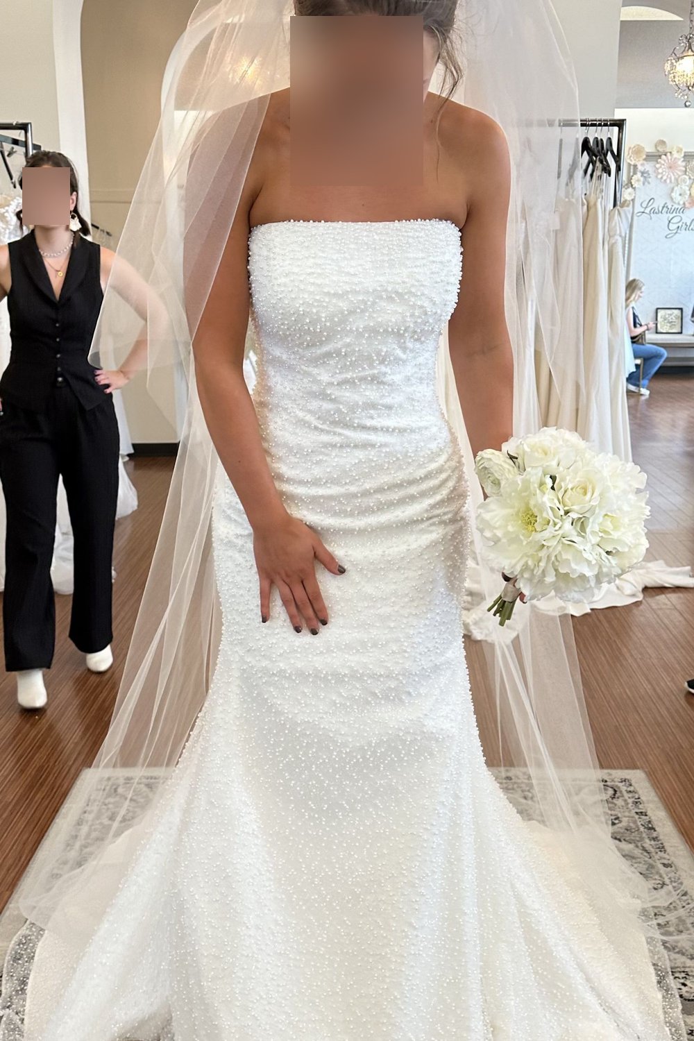 essense of australia short wedding dress Chic Strapless Short Mini Wedding Dress with Detachable Sleeves and Overskirt