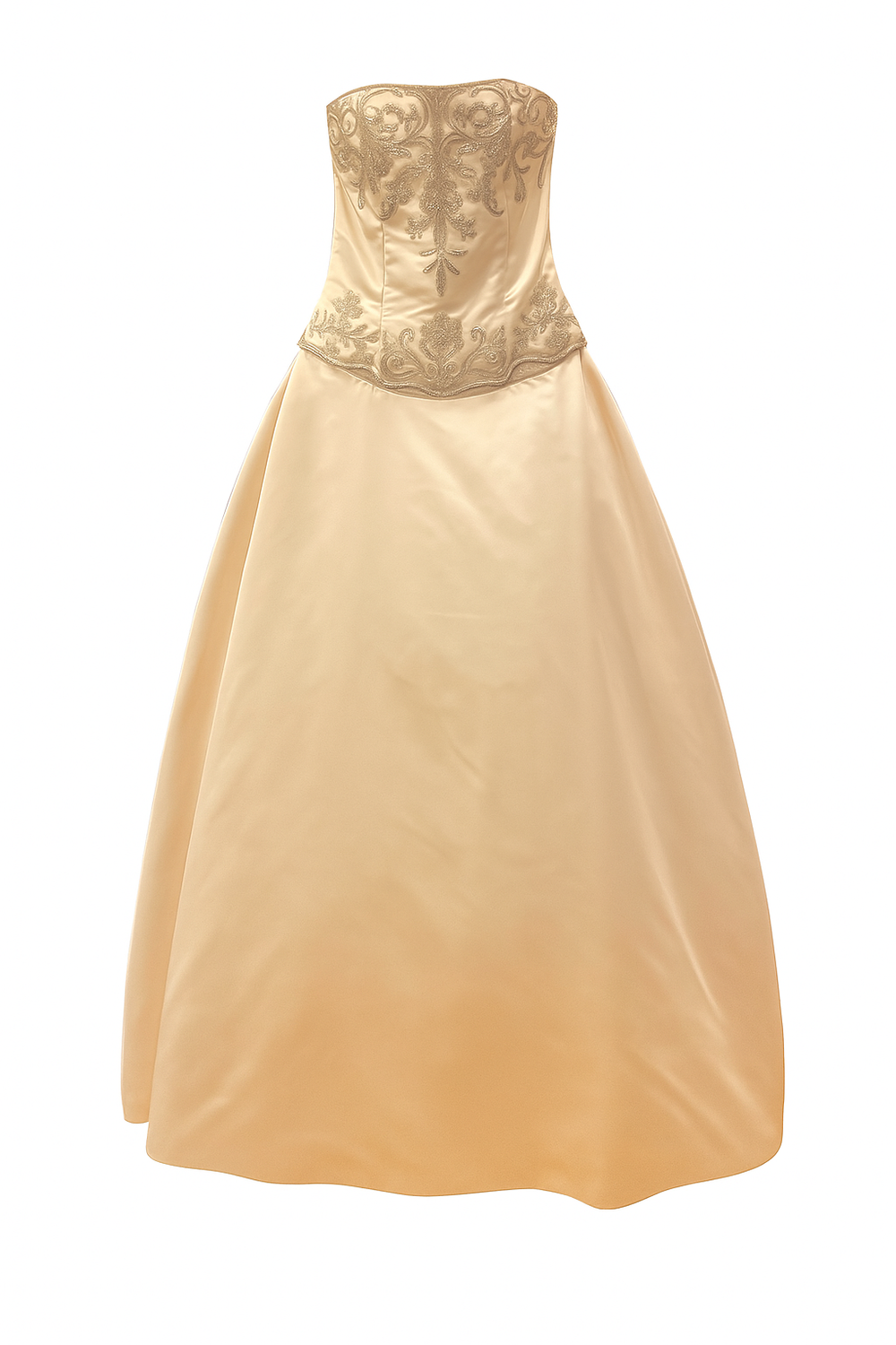 Used Reem Acra strapless Wedding Dress