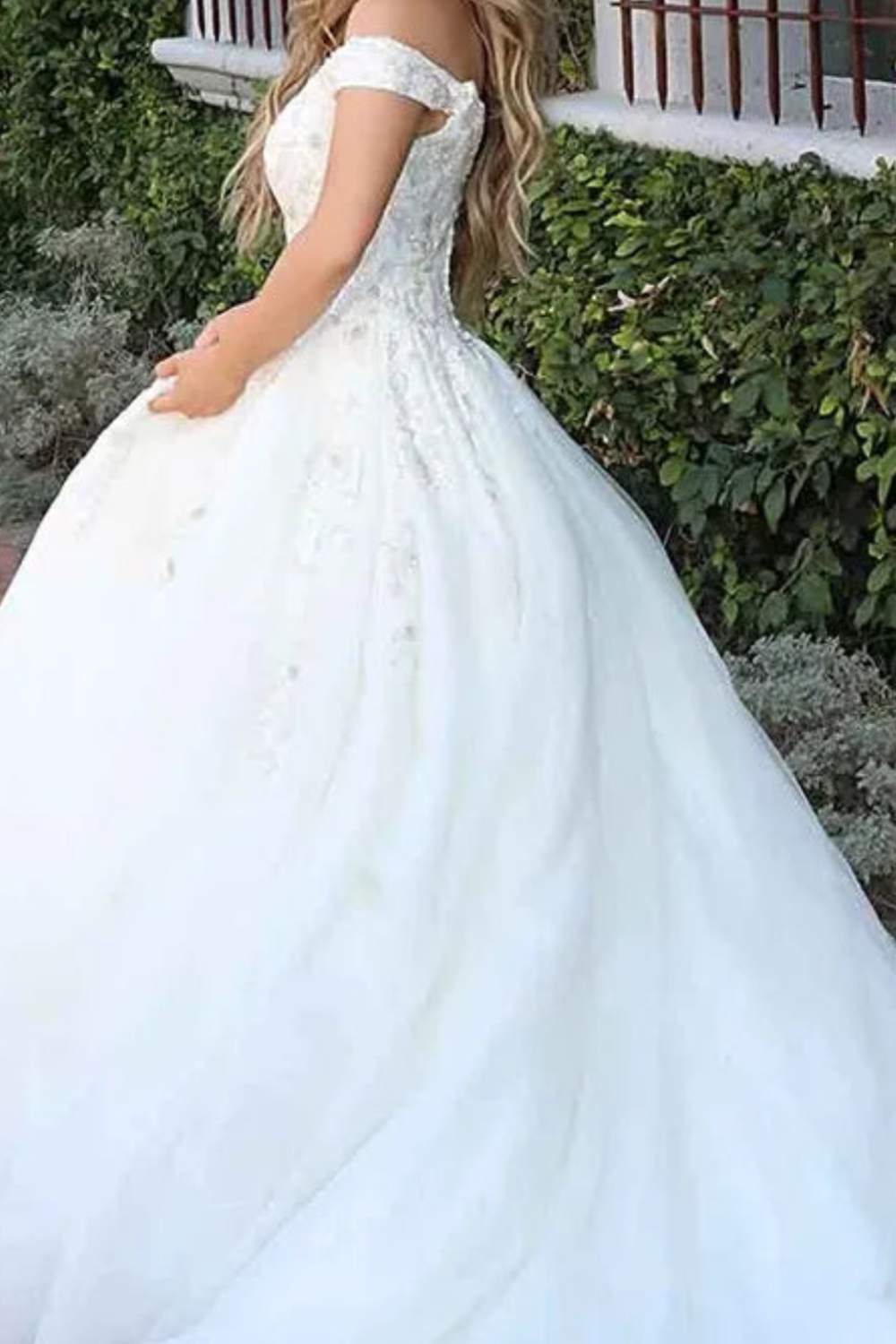 Essense of Australia Sparkling Off-Shoulder Ballgown 1