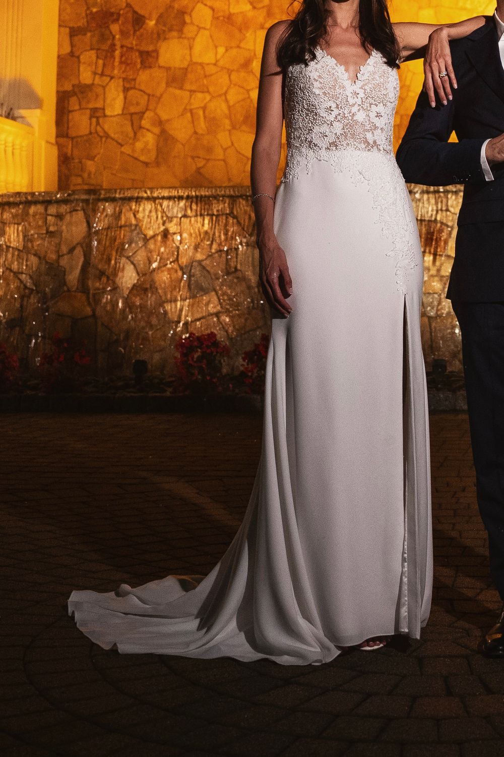 Mikaella Beautiful Lace & Crepe Mermaid Gown 1