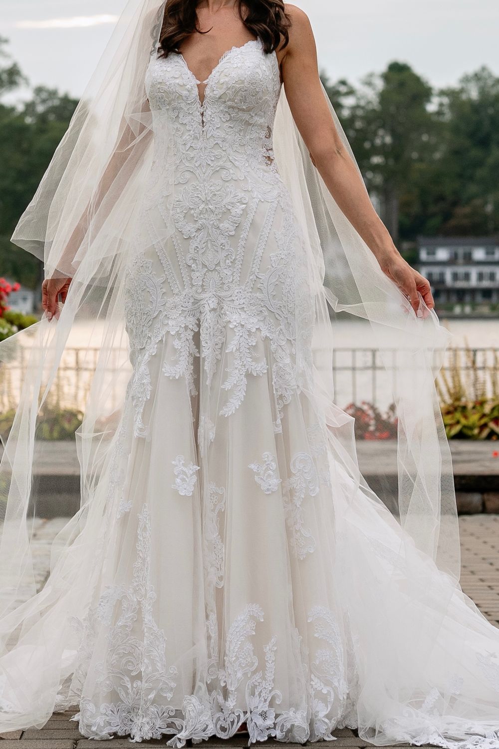 Madison James Stunning Lace Gown MJ704 4