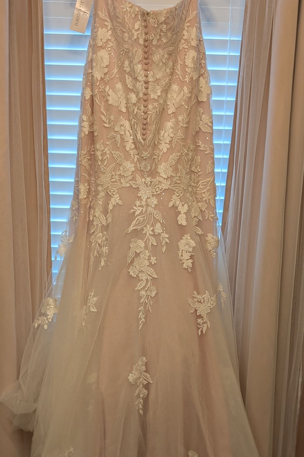 Oleg Cassini Lace Applique Dress 1