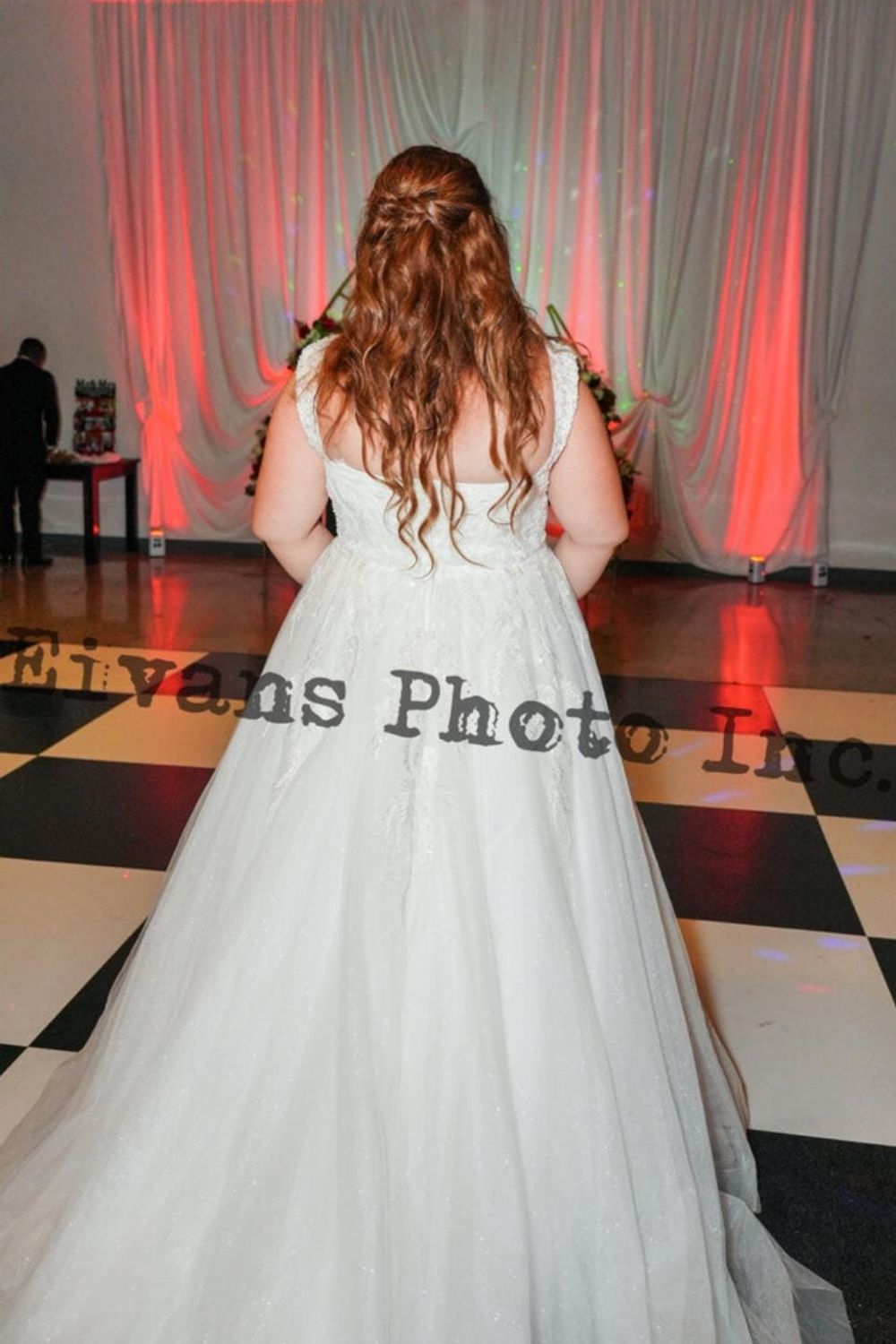 Oleg Cassini Lace Applique Ball Gown with Removable Sleeves 3