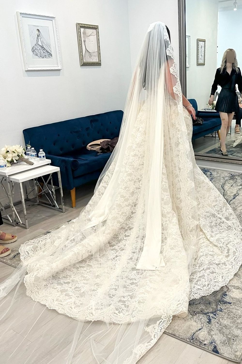 Galia Lahav Anais with Overskirt and Veil 9