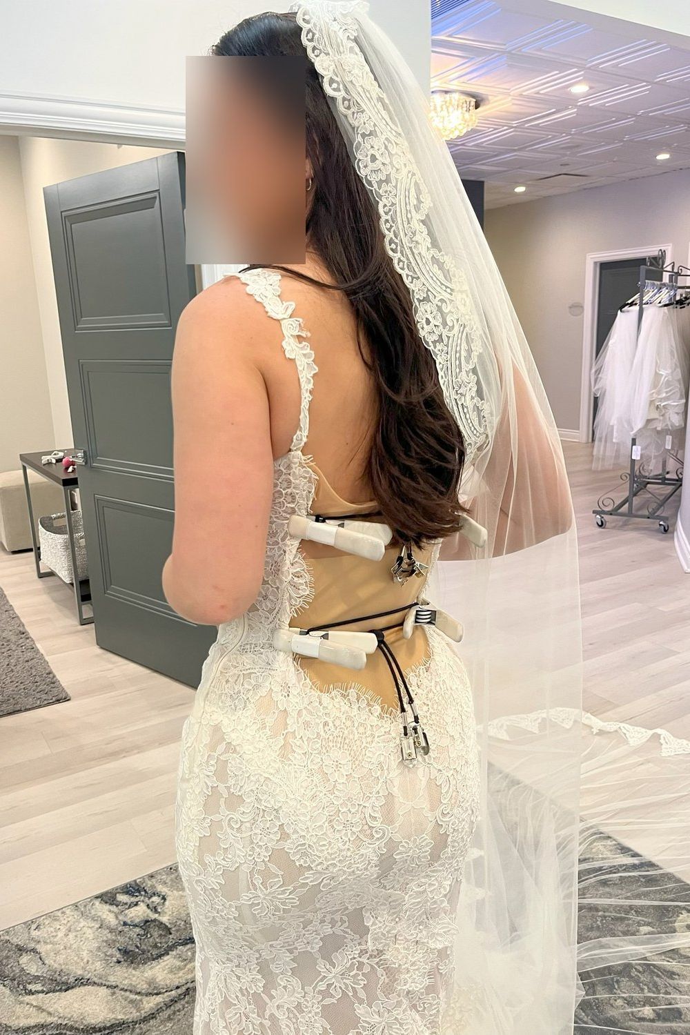 Galia Lahav Anais with Overskirt and Veil 8