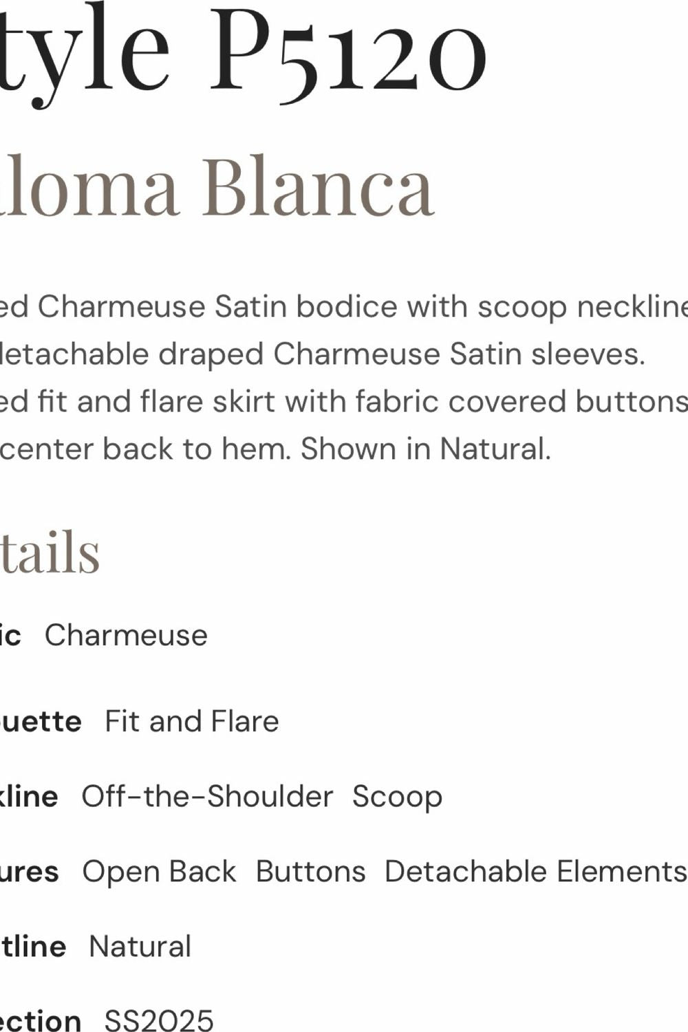 Paloma Blanca P5120 3