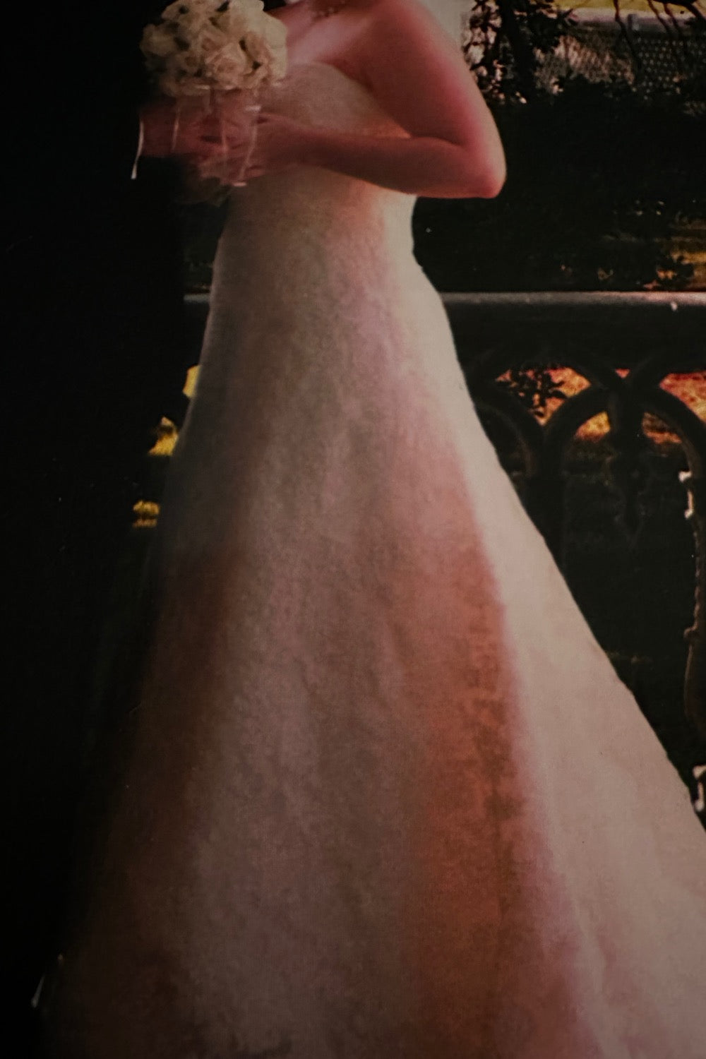 Vera Wang-Full Lace Ivory Strapless-1