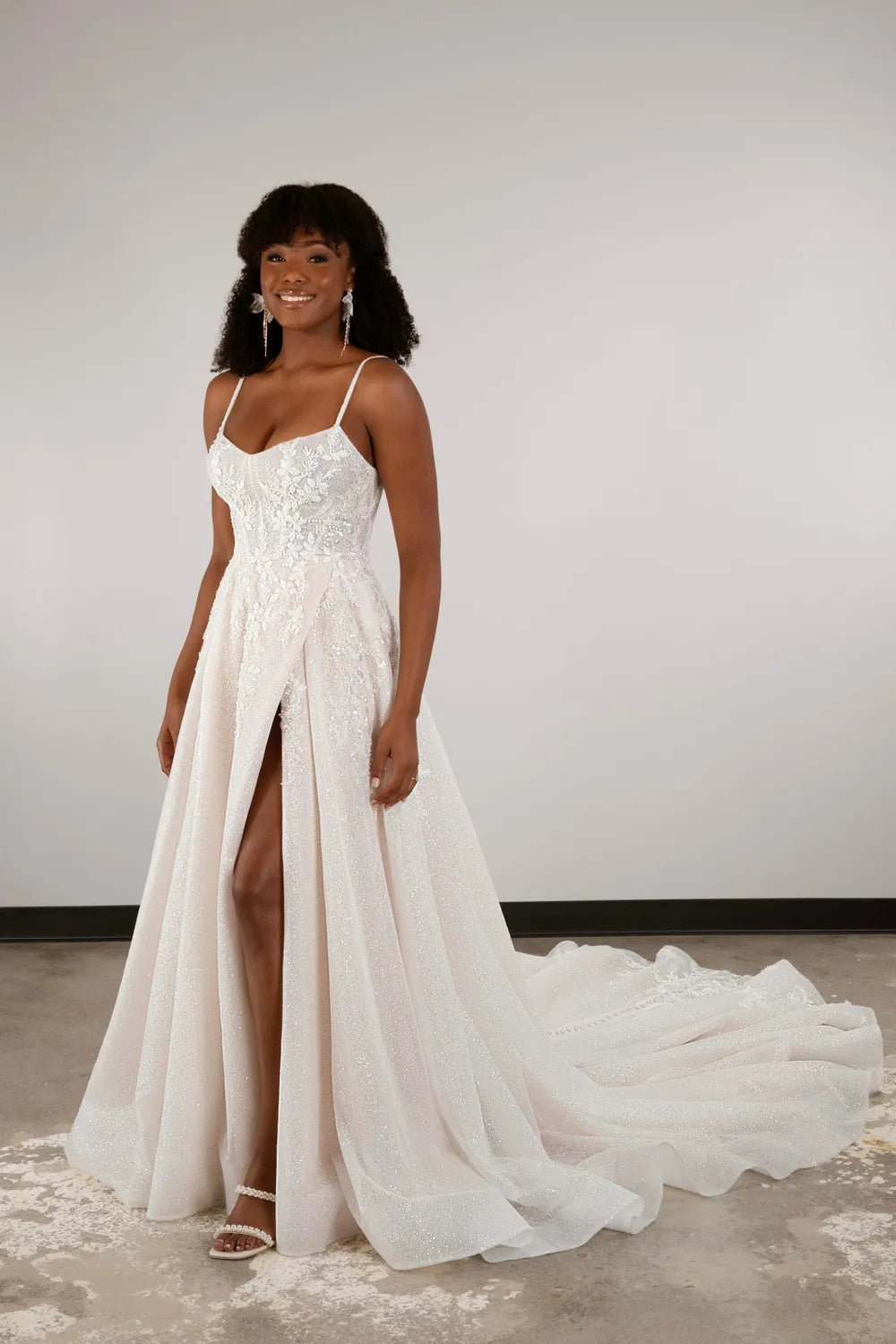 Lace Essence Of Australia D2819 Modern Strapless Allover Lace A-Line Wedding Dress With Detachable Lace Essence Of Australia D2819 Modern Strapless Allover Lace A-Line Wedding Dress With Detachable