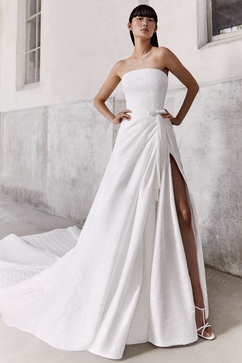 Viktor & Rolf DRAPED FLOWER JACQUARD GOWN 0