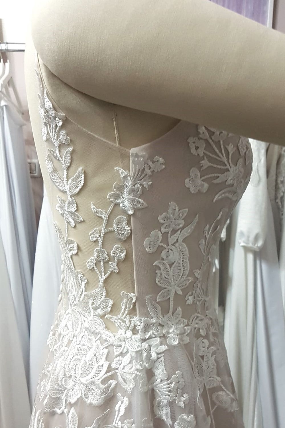 Eti Brener Romantic Lace Bridal Gown with Long Train 6