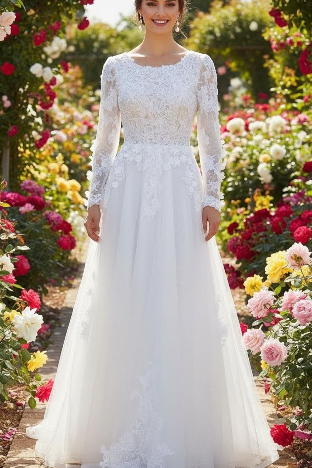 Eti Brener Long Sleeve Princess Wedding Dress 0