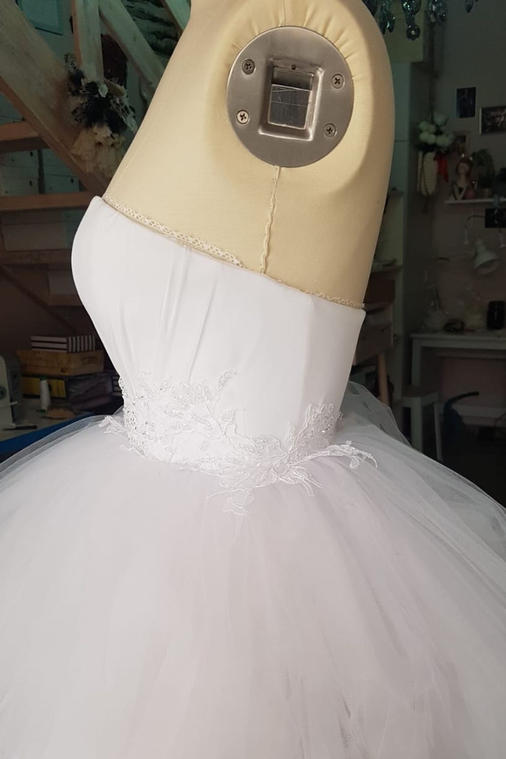 Eti Brener Tulle Corset Mini Bridal Dress 6