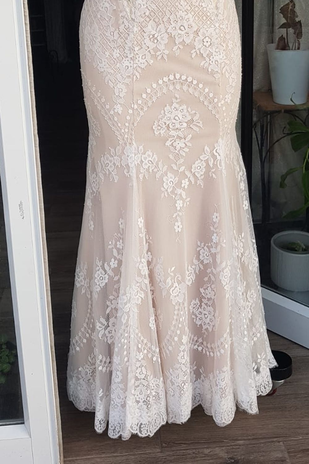 Eti Brener Geometric Floral Lace Mermaid Gown Size 4 4