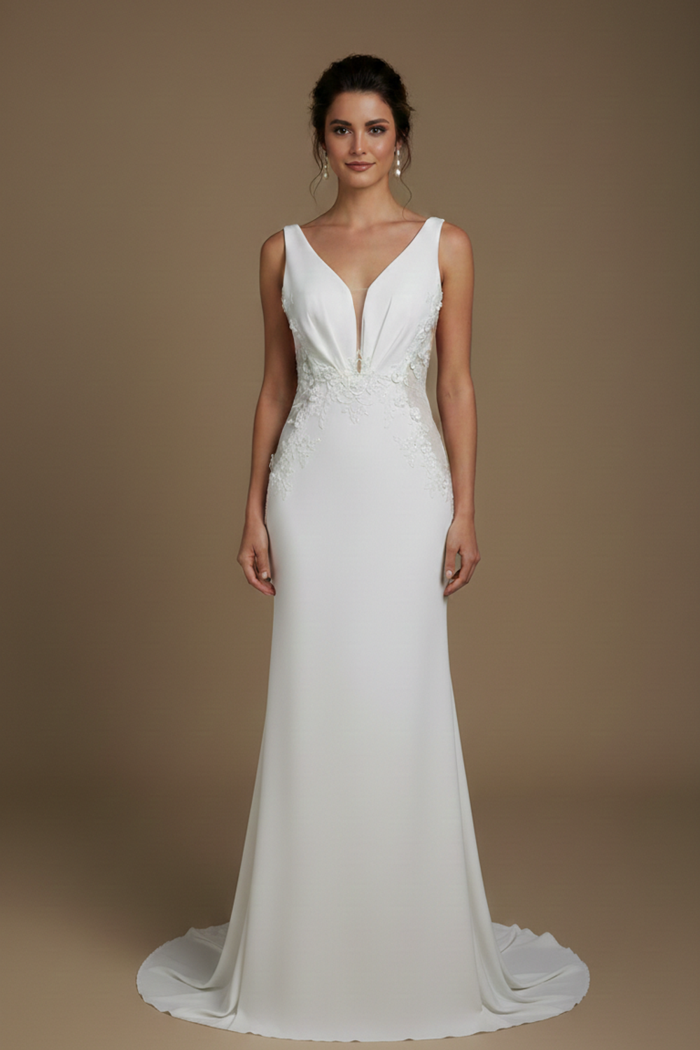 Eti Brener Fit and Flare Ivory Bridal Gown Size 6 0