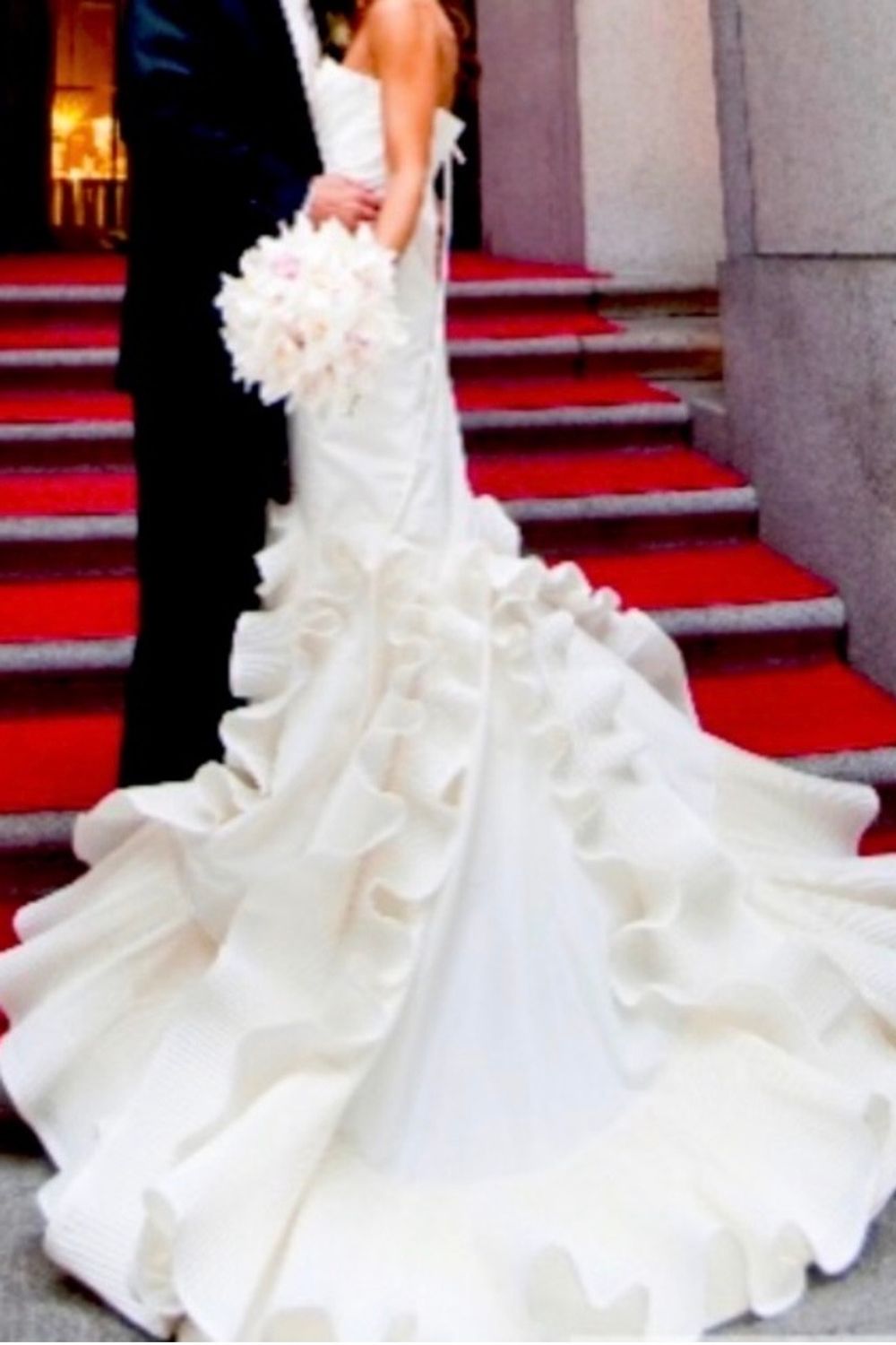 Vera Wang Couture Corset with Pleated Front & Elegant Ruffle 5