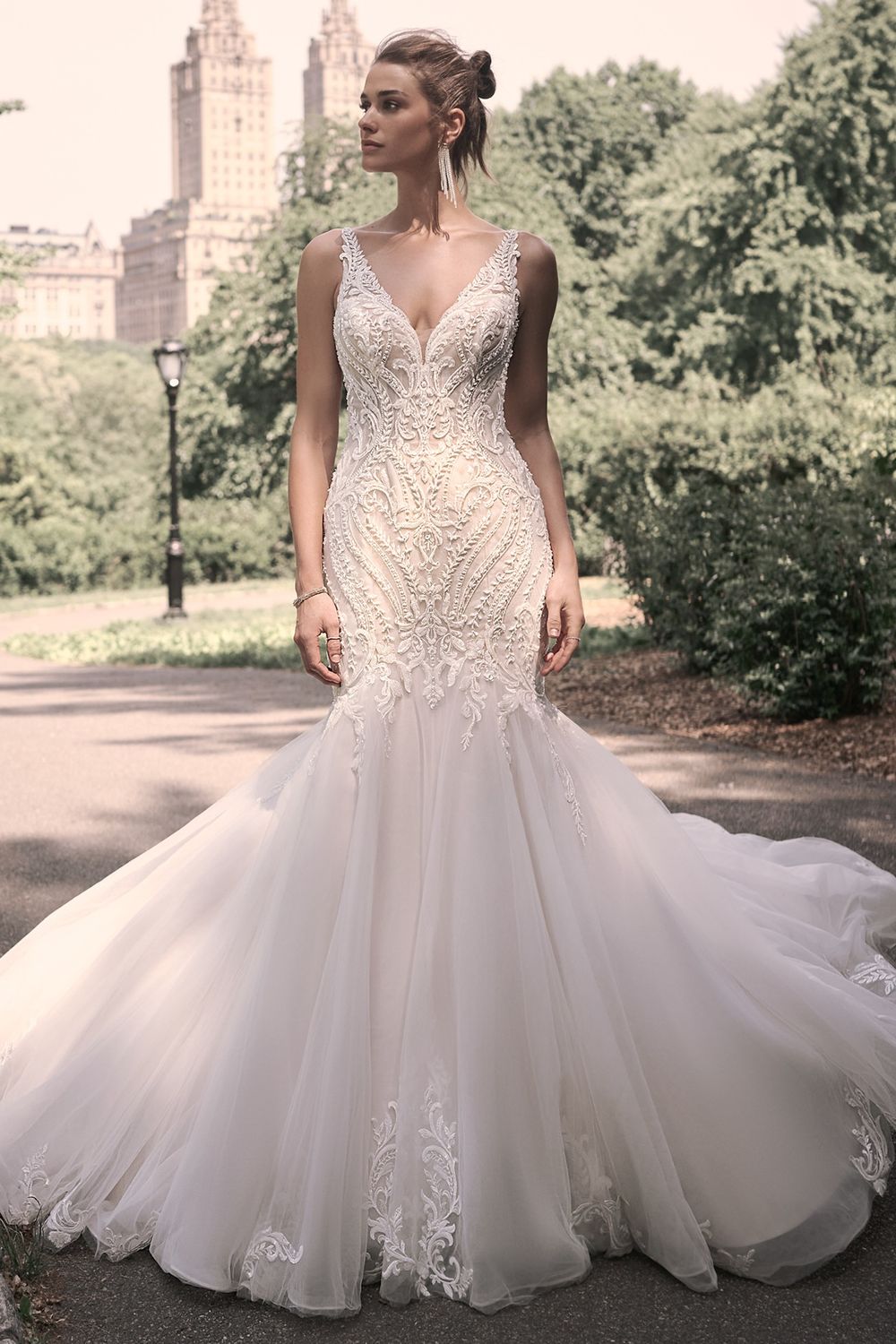 maggie sottero mermaid wedding dress Sample MARABEL Vkekieo Blue Sundress for Color:Victorian Rose combining romantic charm with farmers market dress