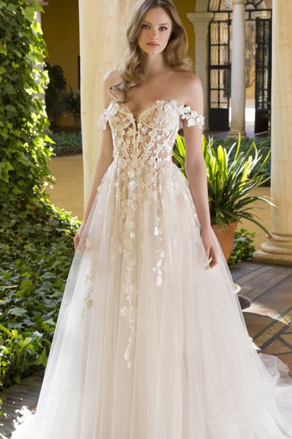 enzoani off the shoulder wedding dress Sample Enzoani Palmer Wedding Dress