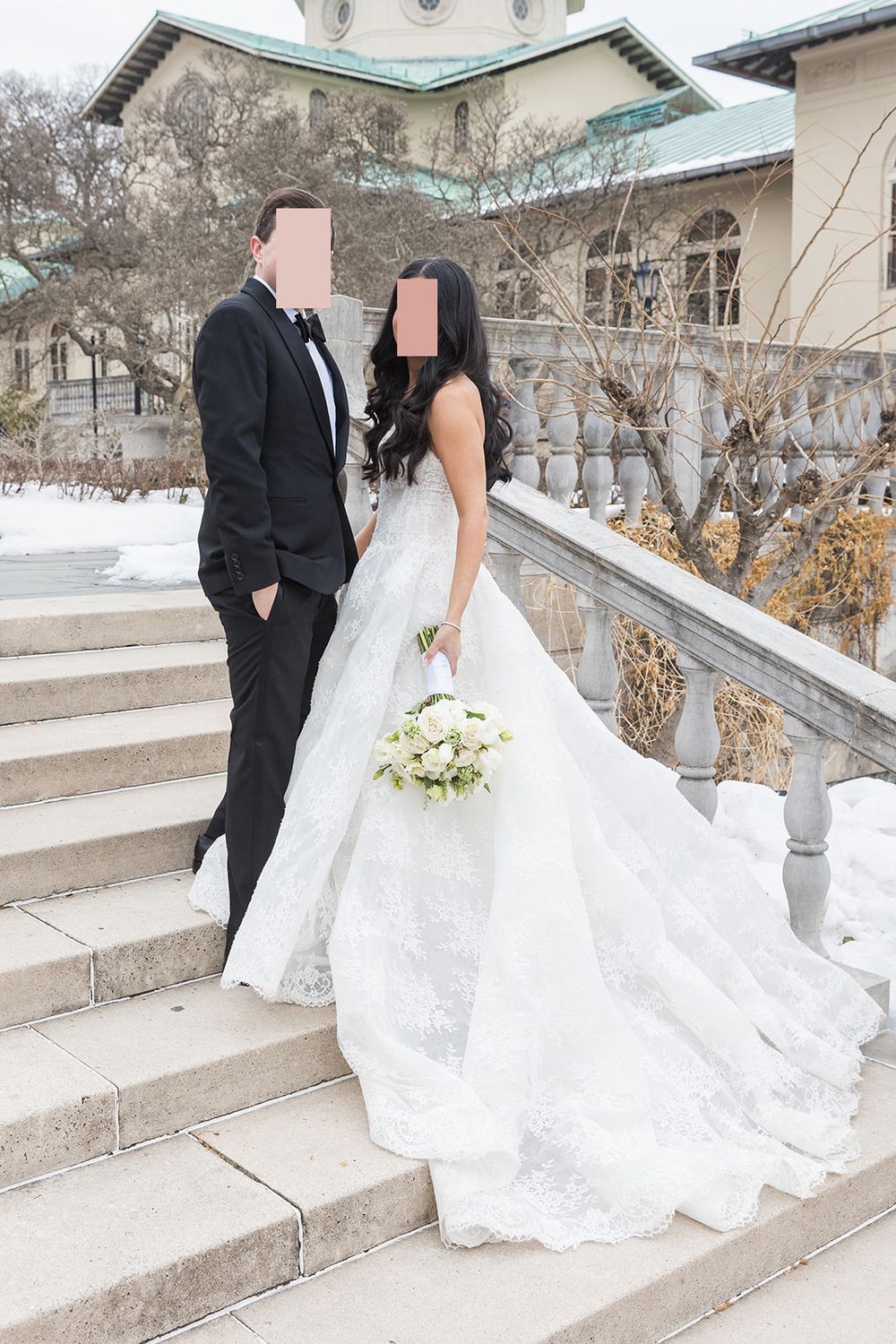 Monique Lhuillier Alexandra with Veil 2