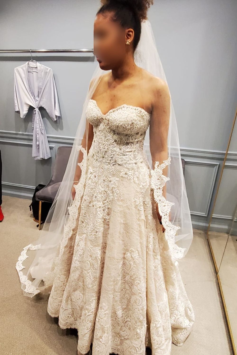 knee length dresses for ladies Never Worn Allure Bridals C481 with Veil Wedding Dress