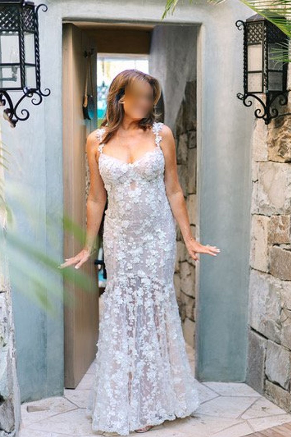 wedding dress one shoulder lace CALLIE Wedding Dress main image 0