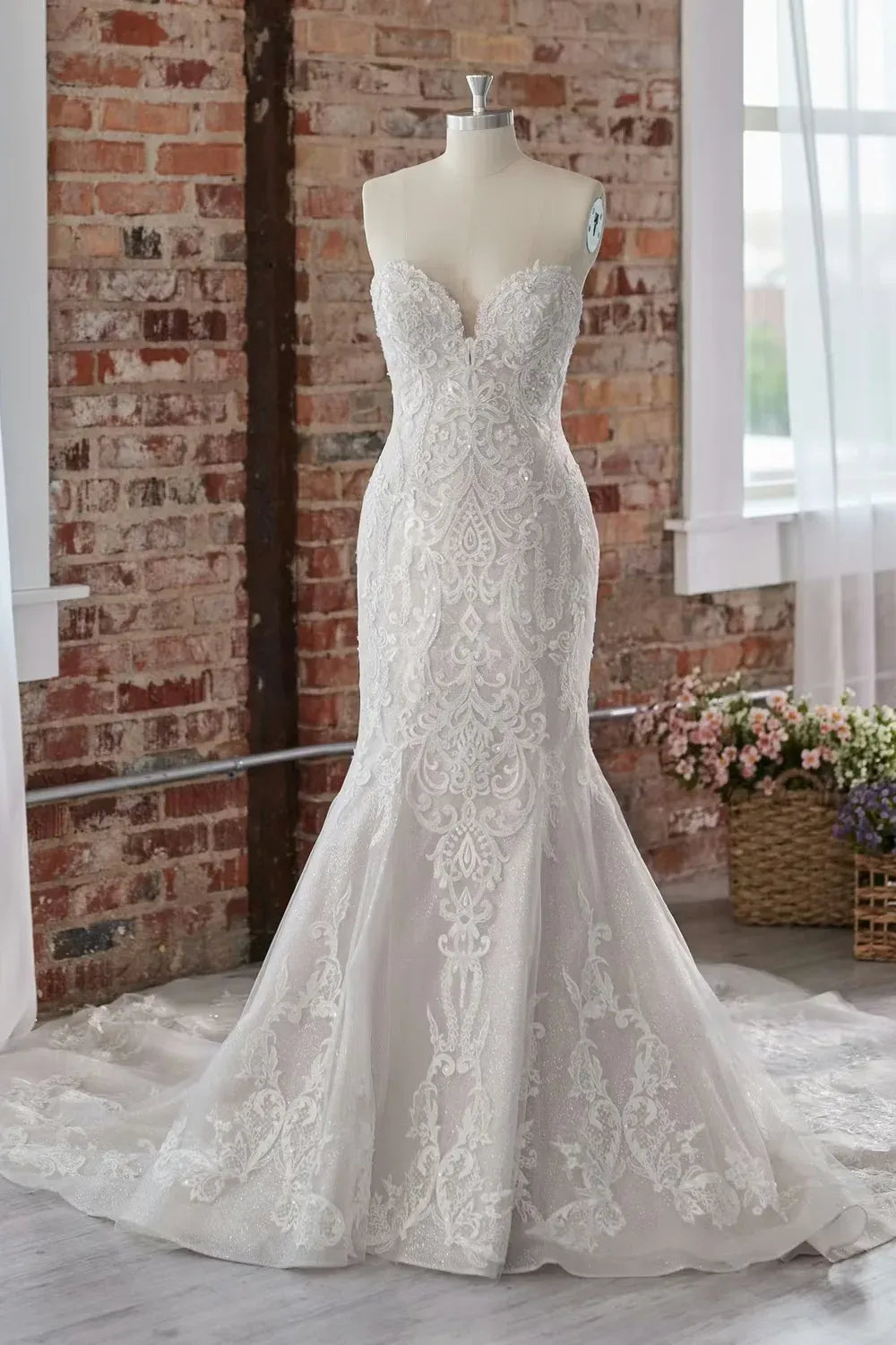 maggie sottero lace mermaid wedding dress Esther by Maggie Sottero Mermaid Wedding Dress at Precious Memories