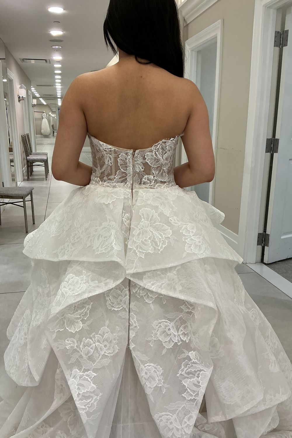 Monique Lhuillier Papillion with Veil and Gloves 6