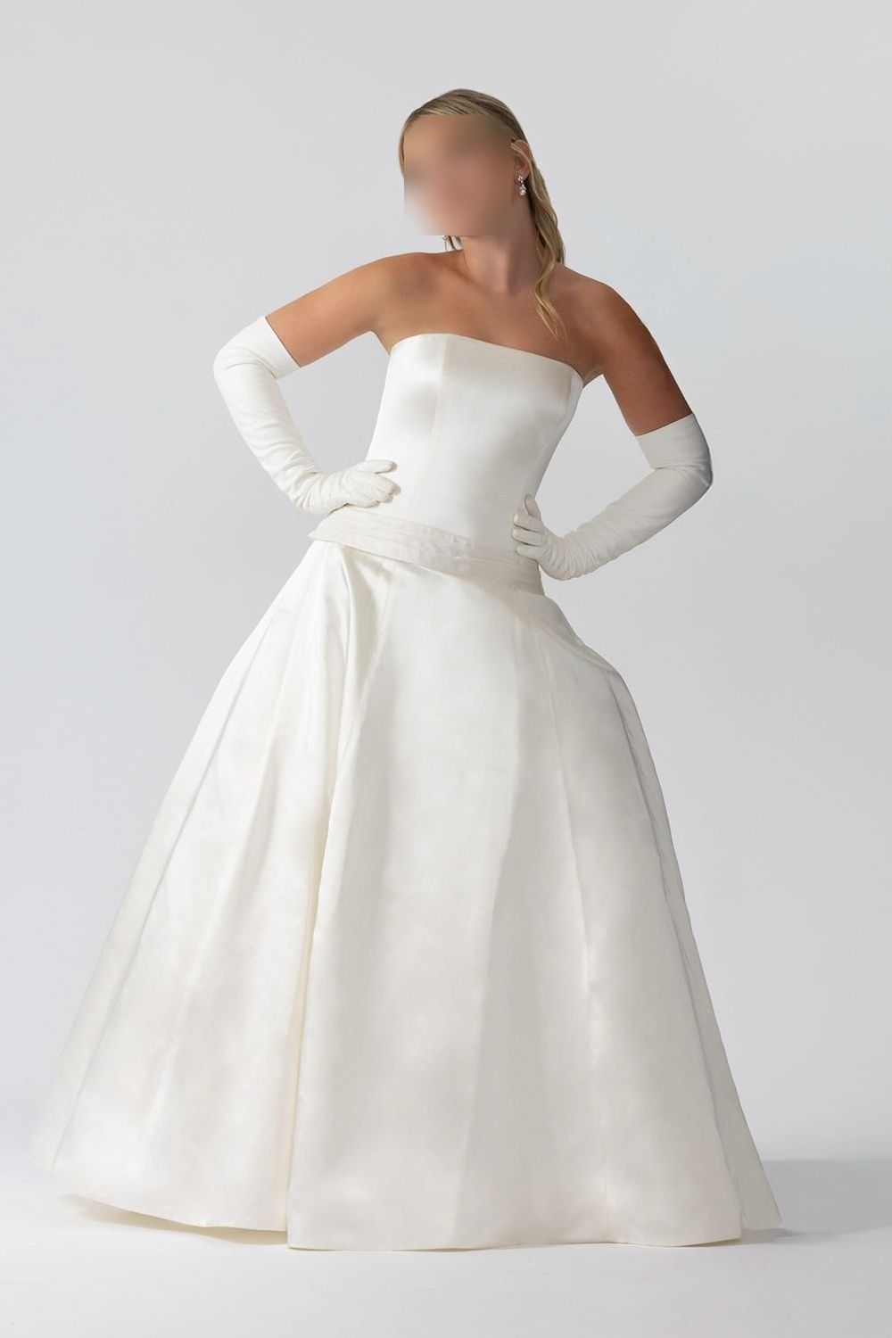 Used Amsale Amsale Blue Sash Wedding Dress Used Amsale Amsale Blue Sash Wedding Dress