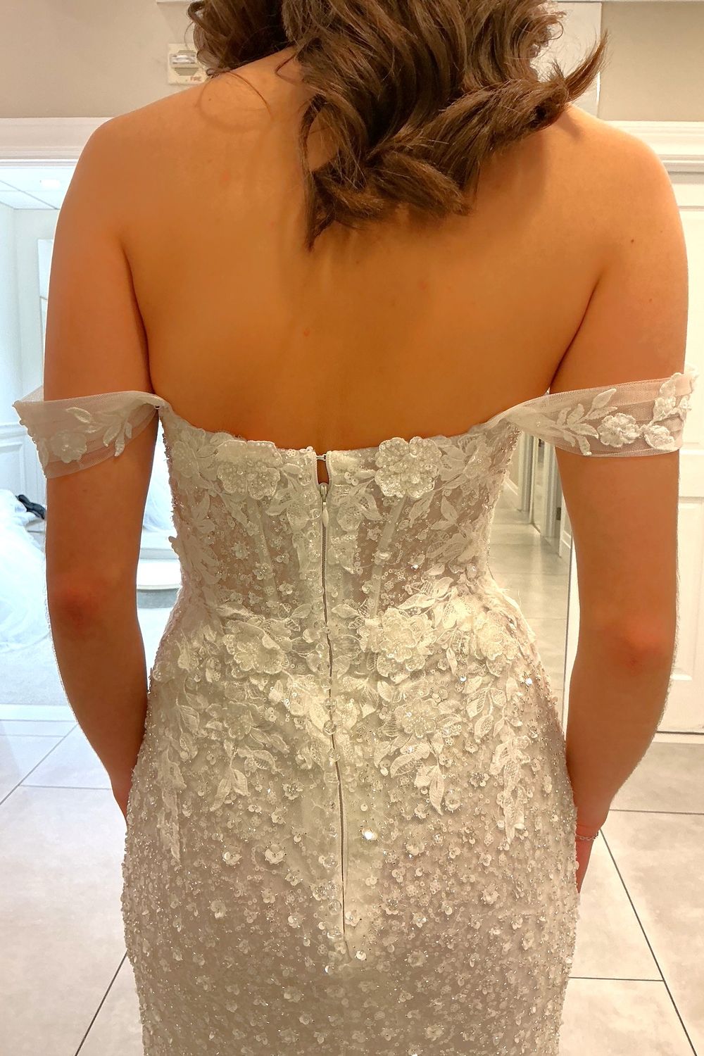 Pronovias Privee Amya with Veil and Overskirt 4