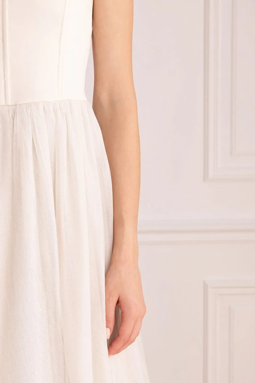 Brunello Cucinelli Brunello Cucinelli Silk Dress w/ Full Tulle Skirt 3