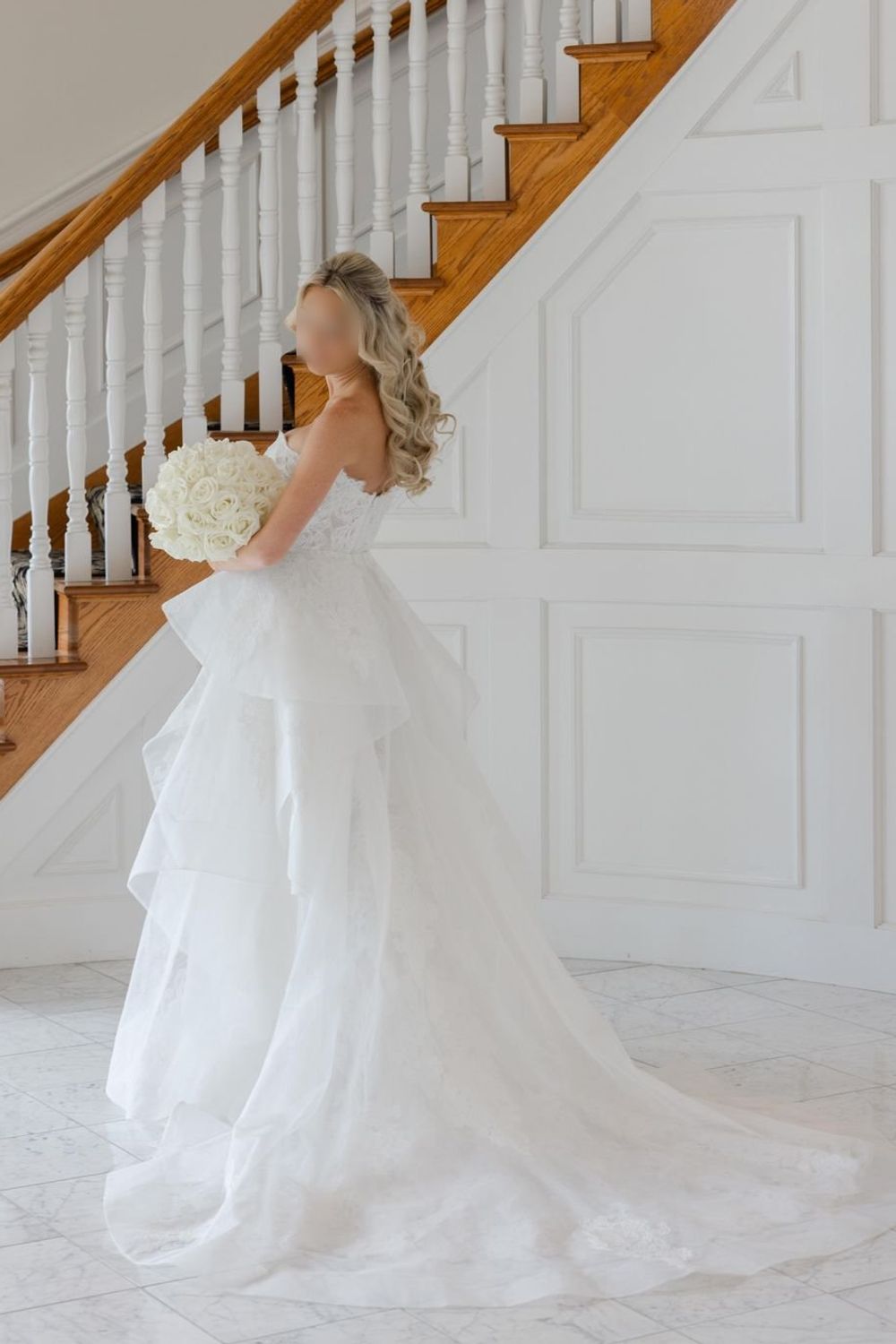 Monique Lhuillier Luck ML with custom love story bodice 7
