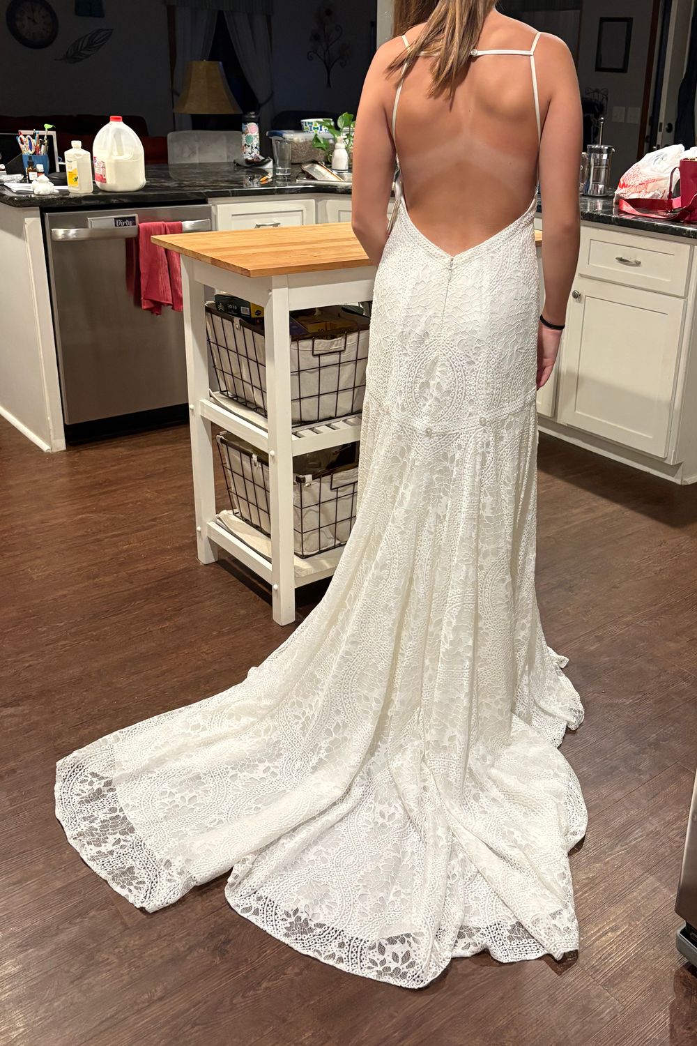David's Bridal Low-Back Soft Lace 1
