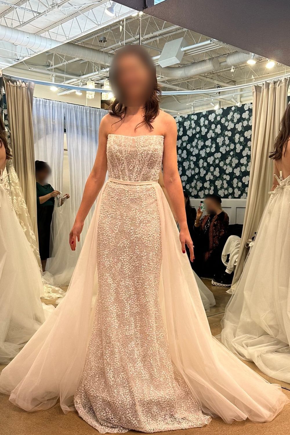 Vagabond Bridal Marble with Emerson Overskirt 2