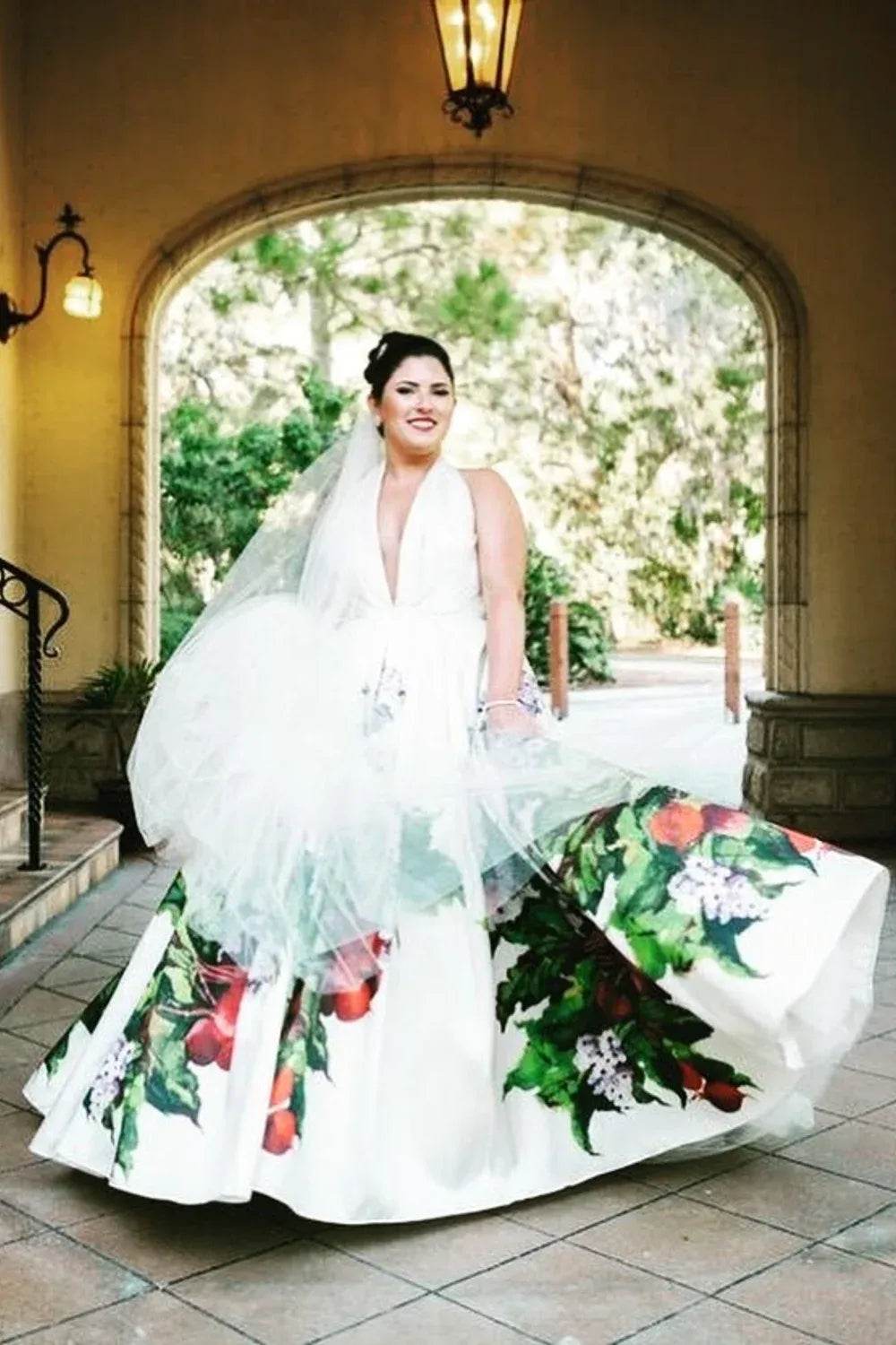 Romona Keveza Lilac & Radish Gown 3