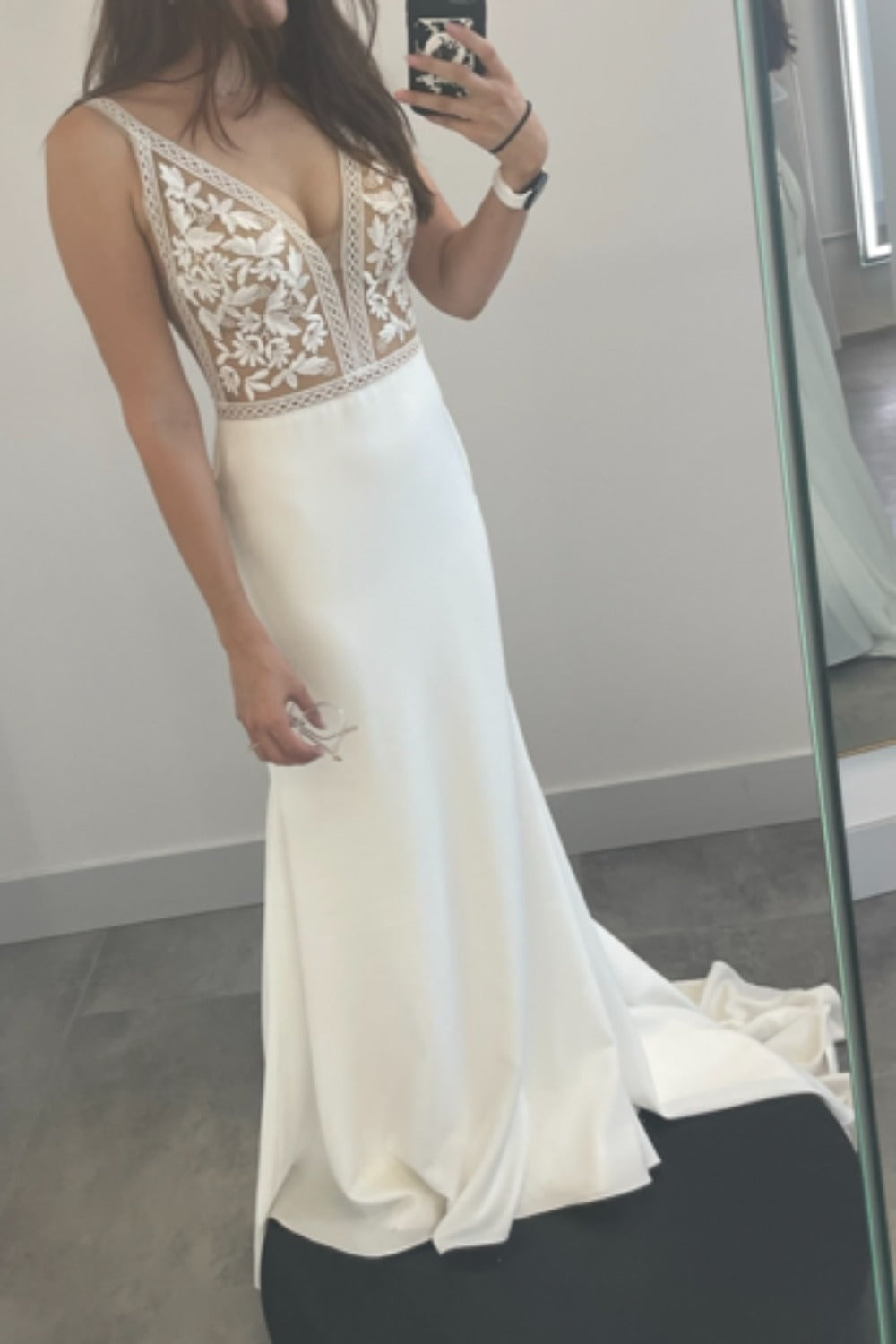 Mikaella-Beautiful Boho Sleeveless Floral Lace (Style 2297)-0
