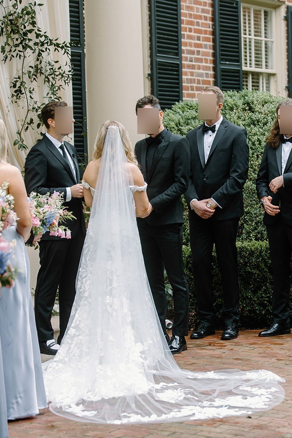 Monique Lhuillier Celestina with Veil 11