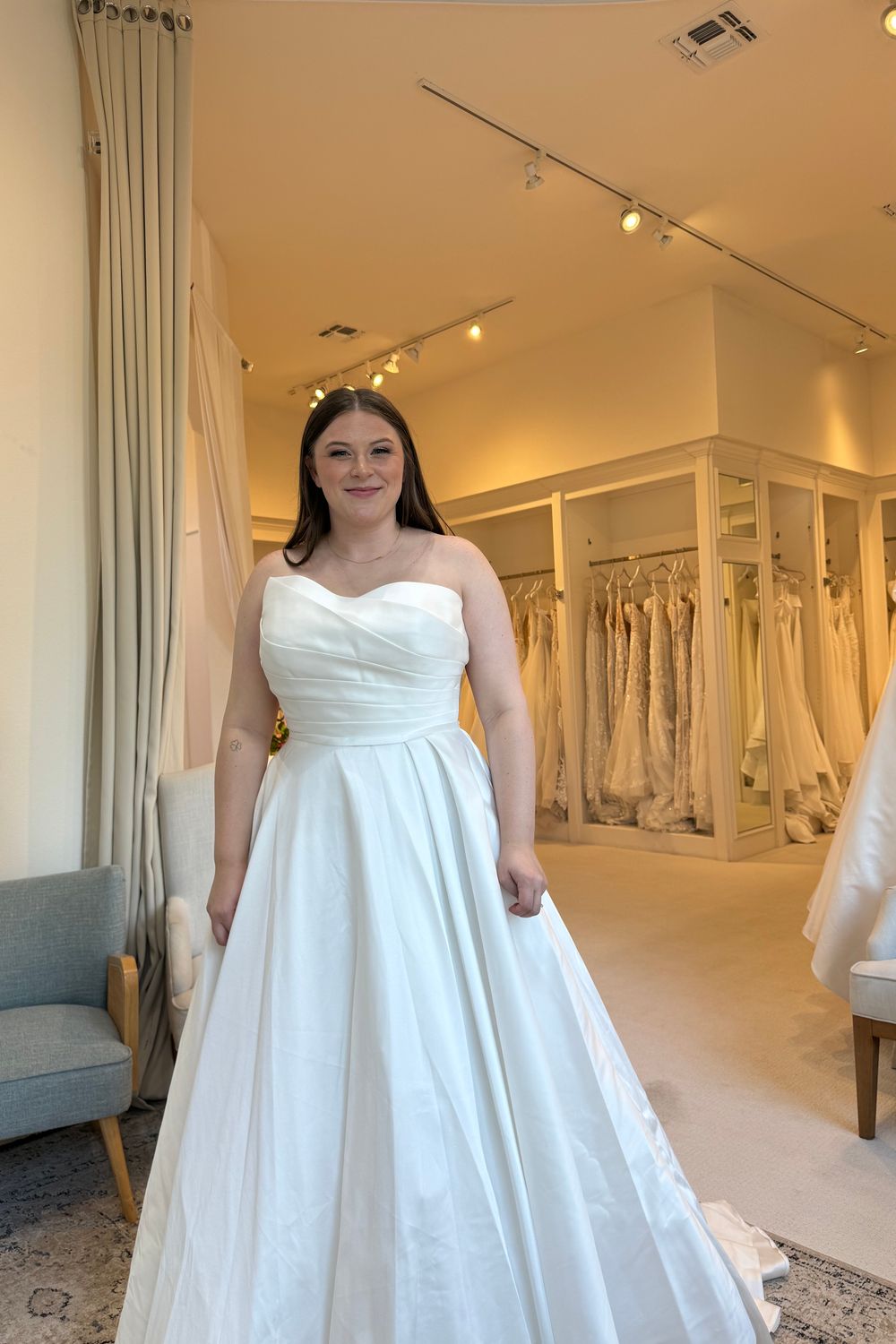 orange and white wedding dress Never Worn Madison James MJ708 Wedding Dress