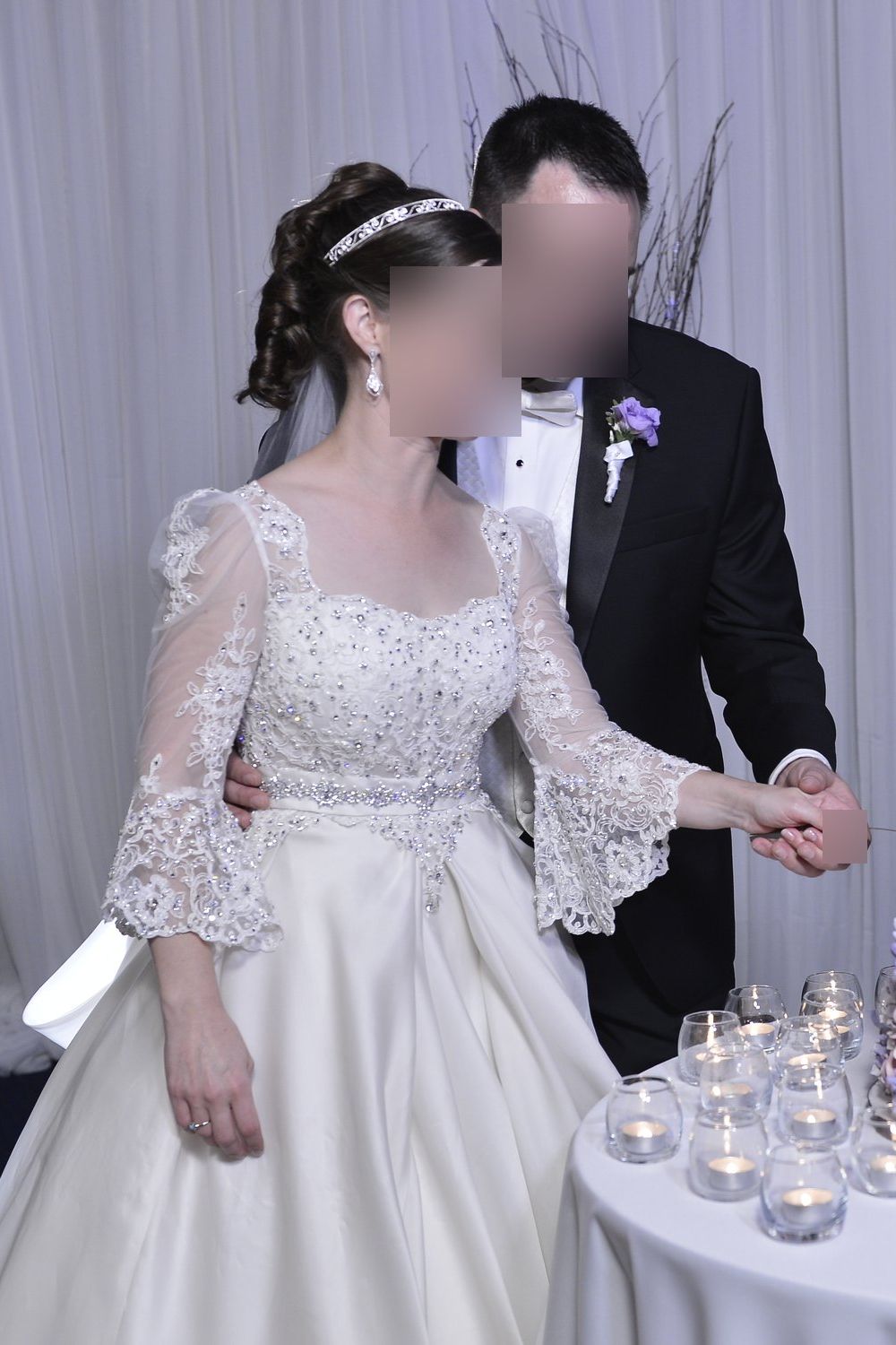 Pnina Tornai Custom Ballgown with Veil 4