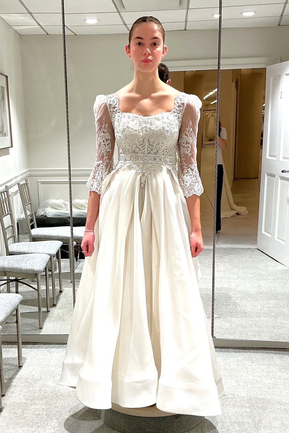 Pnina Tornai Custom Ballgown with Veil 10