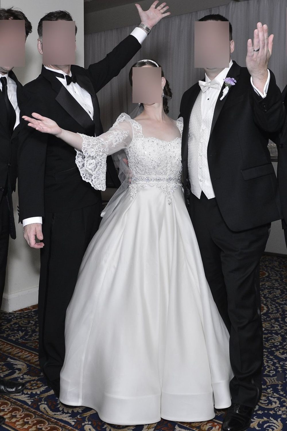 Pnina Tornai Custom Ballgown with Veil 5