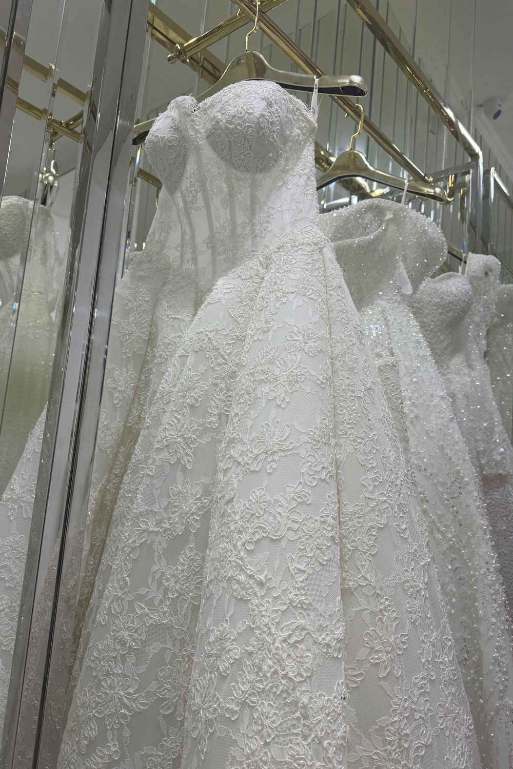 Custom Made Lace Beaded Dress 0