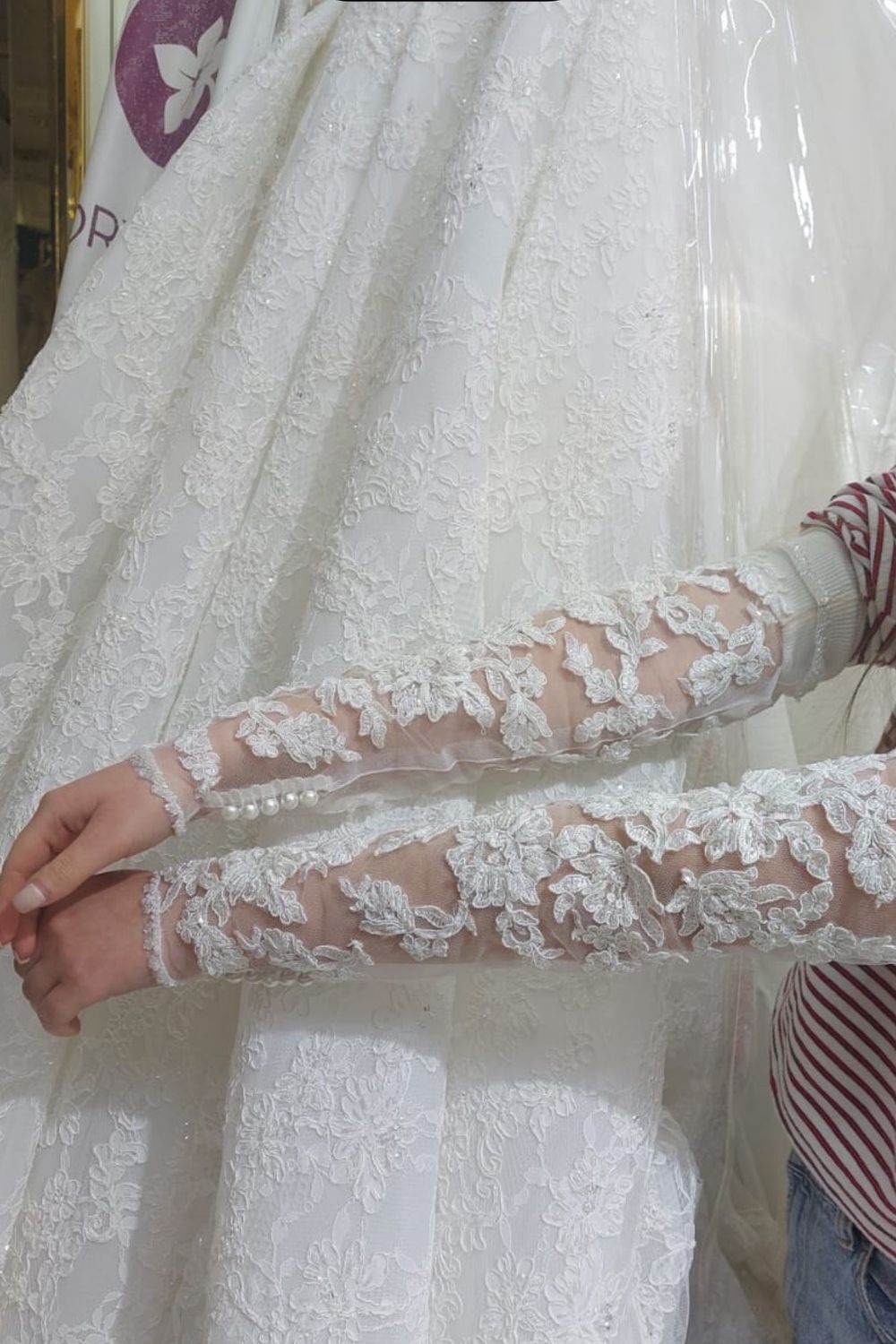 Custom Made Lace Beaded Dress 1