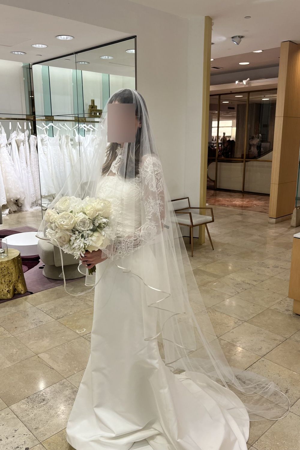 Sareh Nouri Blue Moon Dress with Veil and Jacket 2