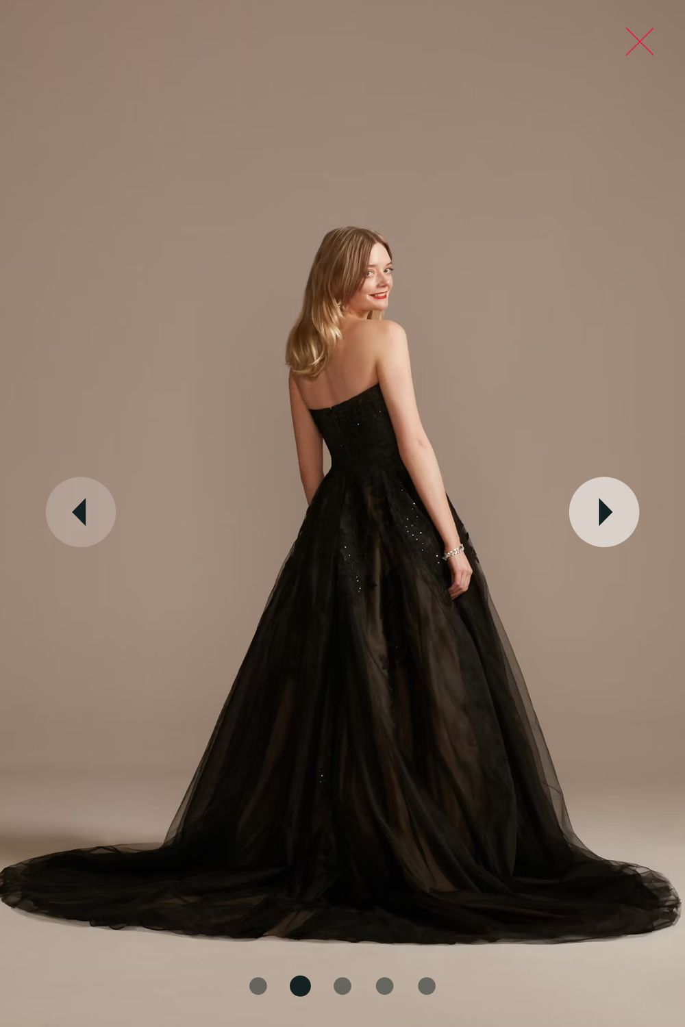 David's Bridal Black bridal gown 2