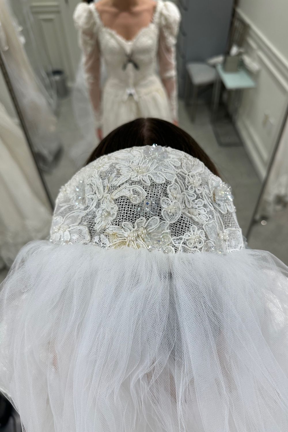 Ursula D Vintage Custom Dress with Veil 5